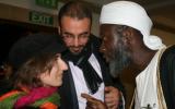 Imam Muhammed Ashafa talks with film producter Dr Imad Karam and his wife Amira